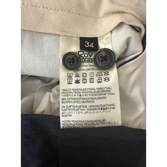 Roy Roger’s Navy Trousers – Size 34 – Made in Portugal – NWT - Picture 6 of 10